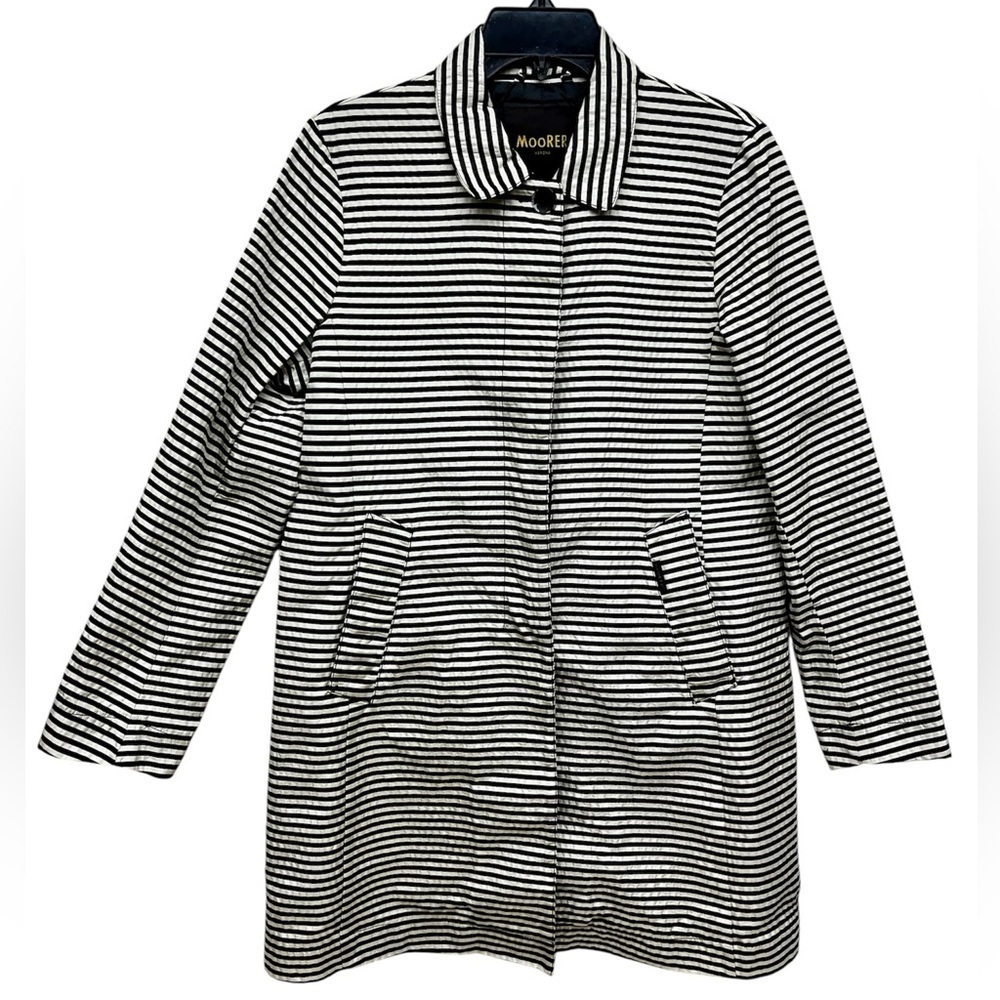 MooRER Verona Lightweight Black and White Jacket Made in Italy Size 44 / US 8